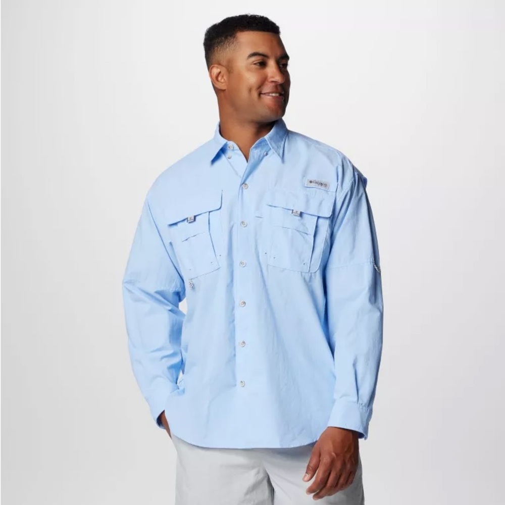 NWOT Columbia Light Blue PFG Bahama Shirt
